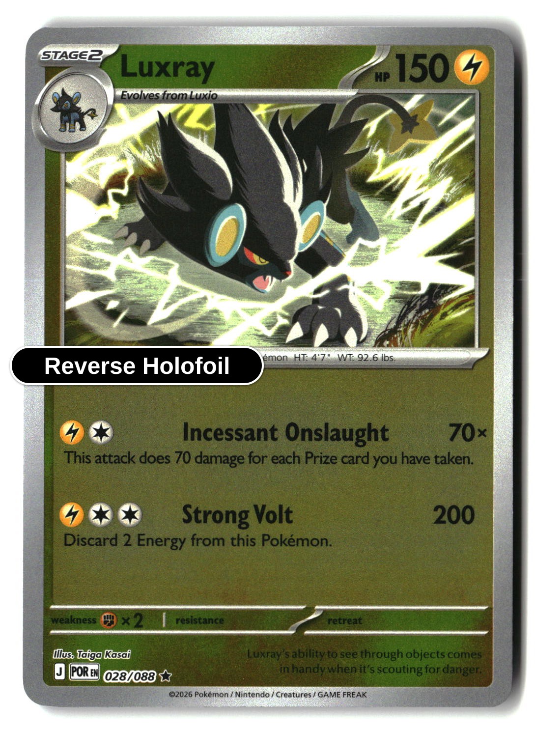 Luxray - 028/088 - [POR - ME03: Perfect Order] - Reverse Holofoil