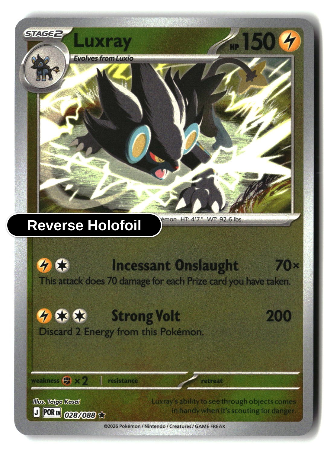 Luxray - 028/088 - [POR - ME03: Perfect Order] - Reverse Holofoil