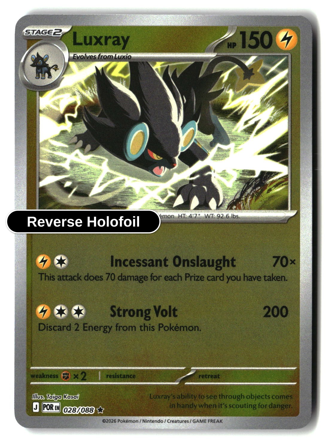 Luxray - 028/088 - [POR - ME03: Perfect Order] - Reverse Holofoil