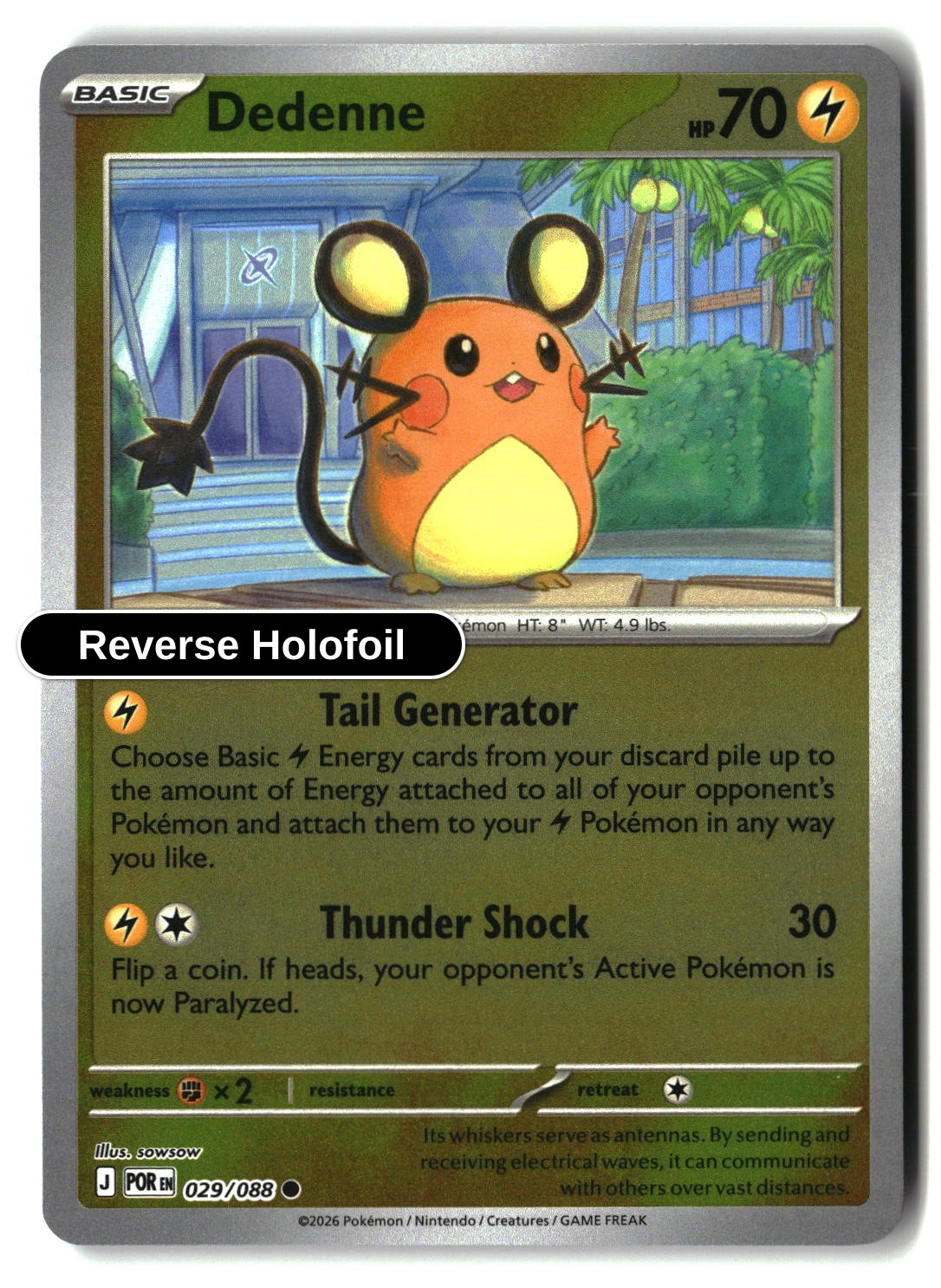 Dedenne - 029/088 - [POR - ME03: Perfect Order] - Reverse Holofoil