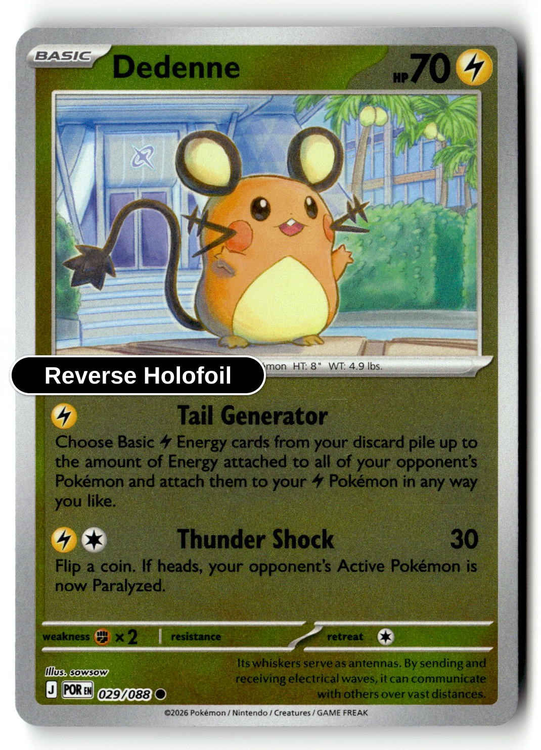 Dedenne - 029/088 - [POR - ME03: Perfect Order] - Reverse Holofoil