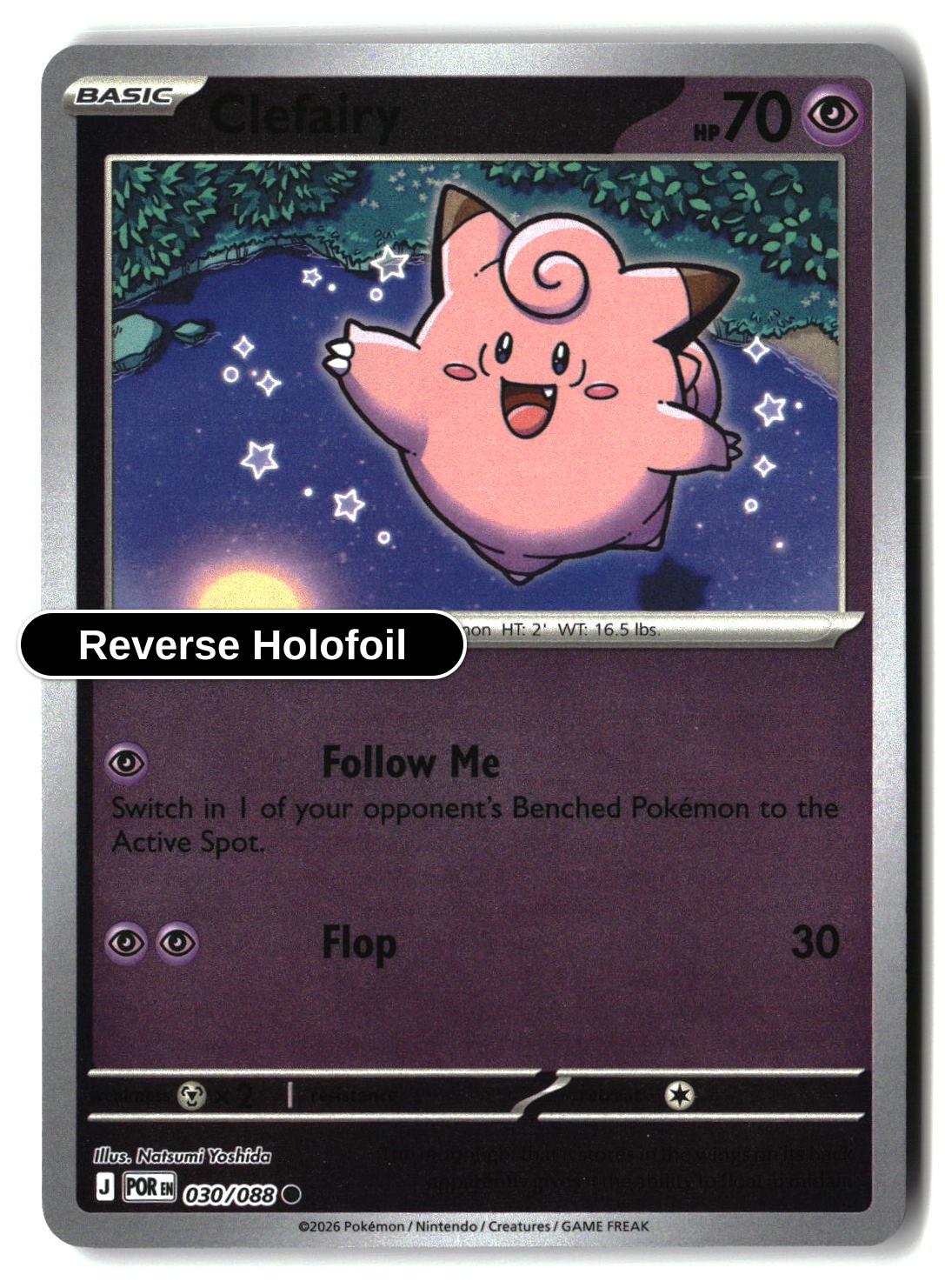 Clefairy - 030/088 - [POR - ME03: Perfect Order] - Reverse Holofoil