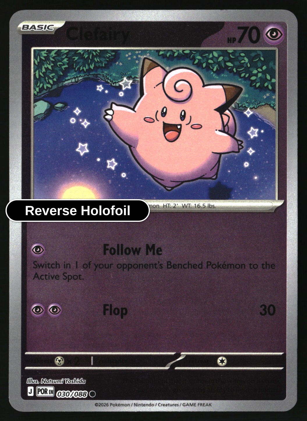 Clefairy - 030/088 - [POR - ME03: Perfect Order] - Reverse Holofoil