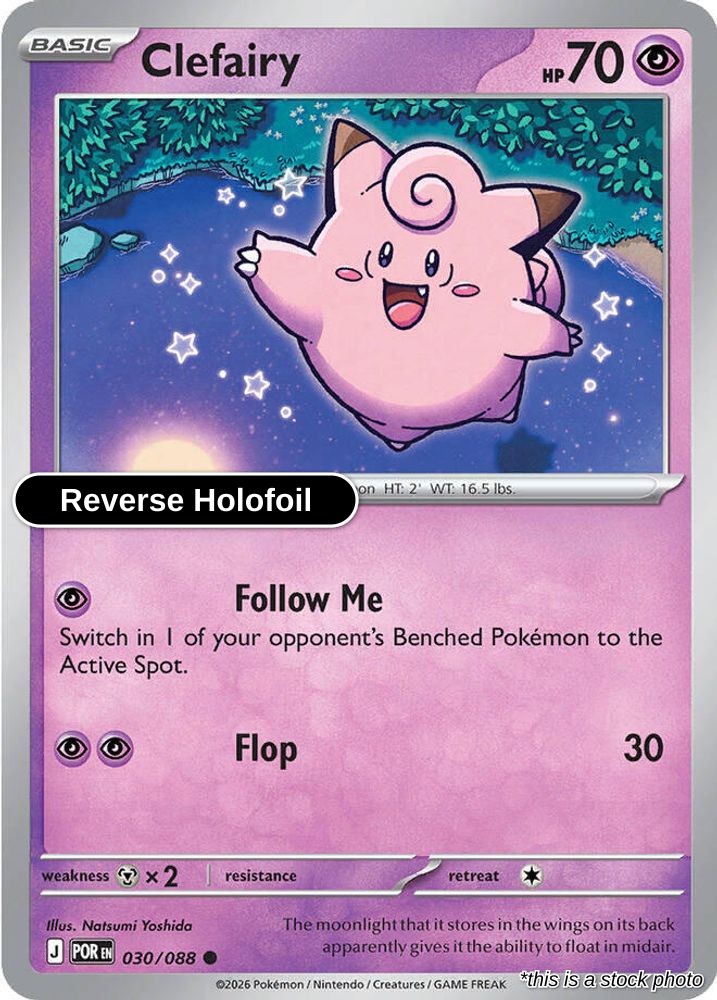 Clefairy - 030/088 - [POR - ME03: Perfect Order] - Reverse Holofoil