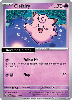 Clefairy - 030/088 - [POR - ME03: Perfect Order] - Reverse Holofoil
