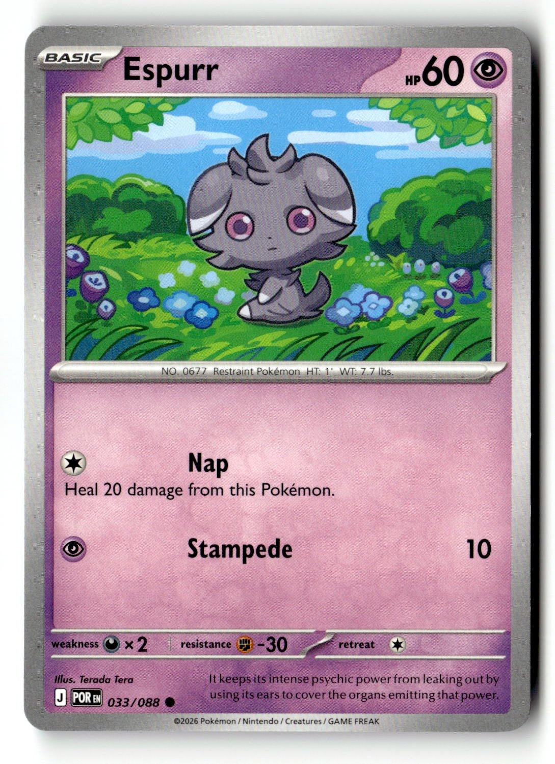 Espurr - 033/088 - [POR - ME03: Perfect Order]