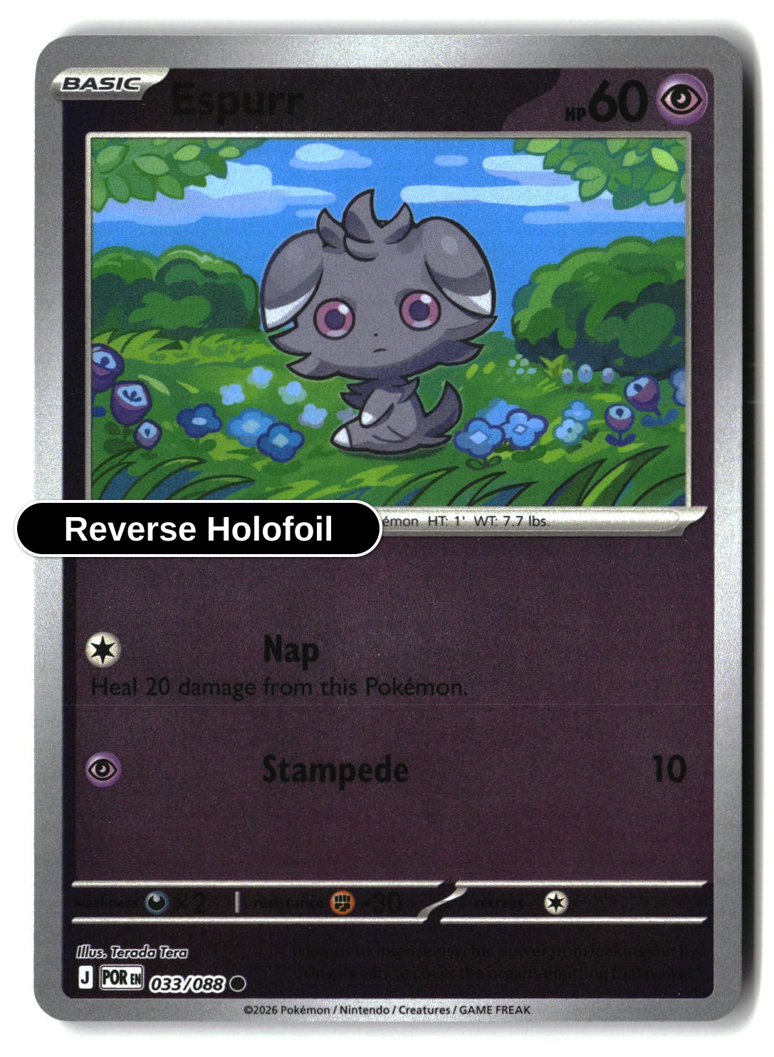 Espurr - 033/088 - [POR - ME03: Perfect Order] - Reverse Holofoil