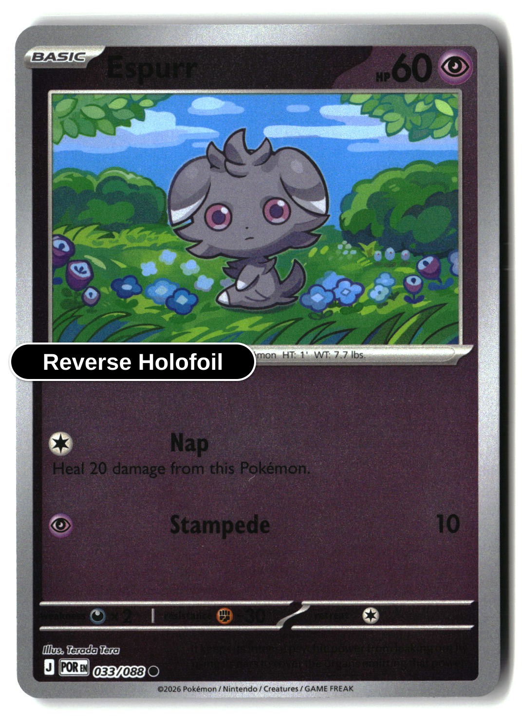 Espurr - 033/088 - [POR - ME03: Perfect Order] - Reverse Holofoil