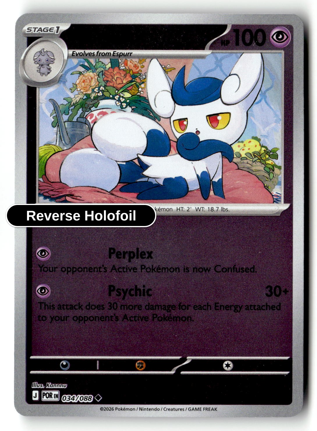 Meowstic - 034/088 - [POR - ME03: Perfect Order] - Reverse Holofoil