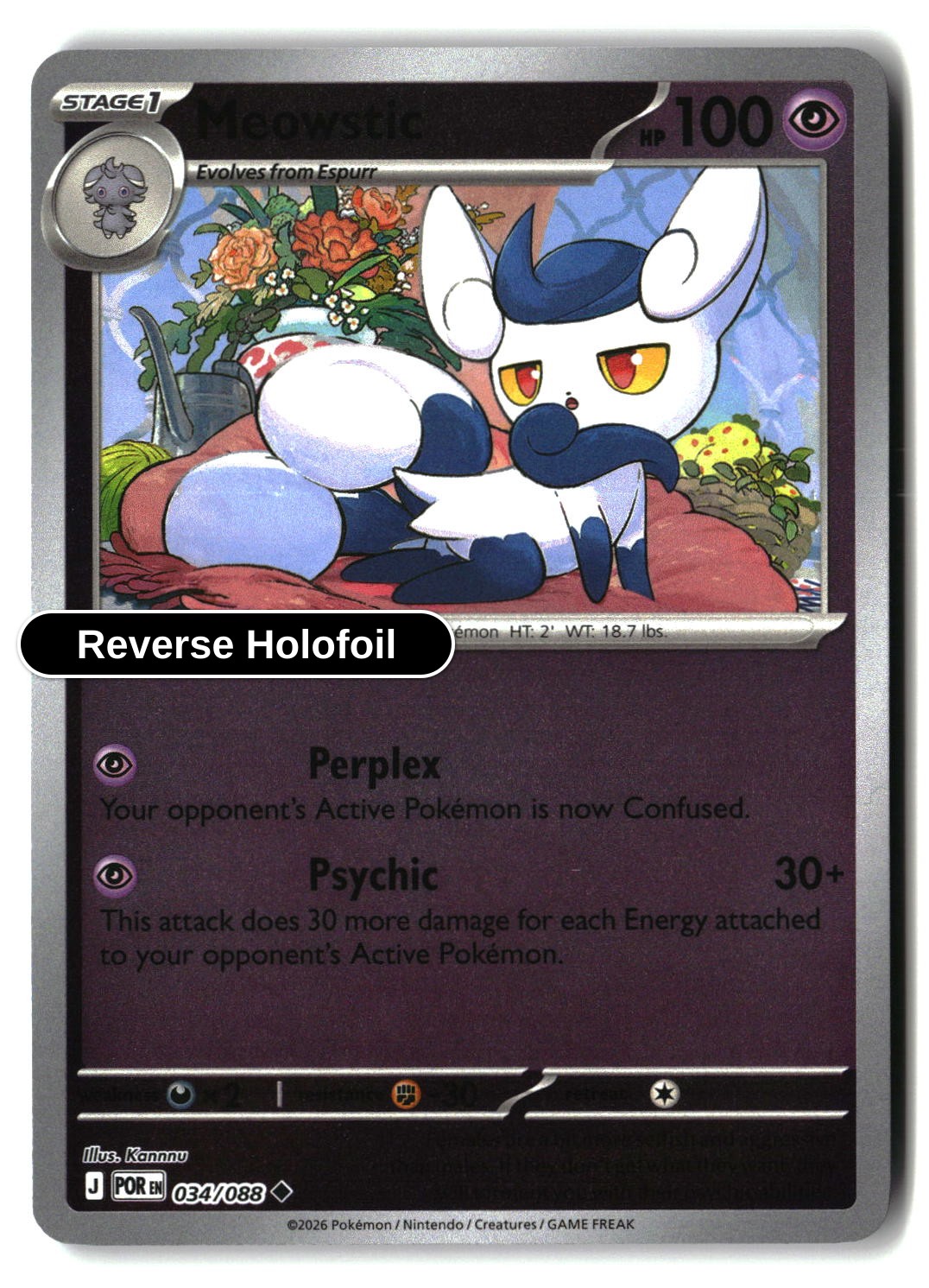 Meowstic - 034/088 - [POR - ME03: Perfect Order] - Reverse Holofoil