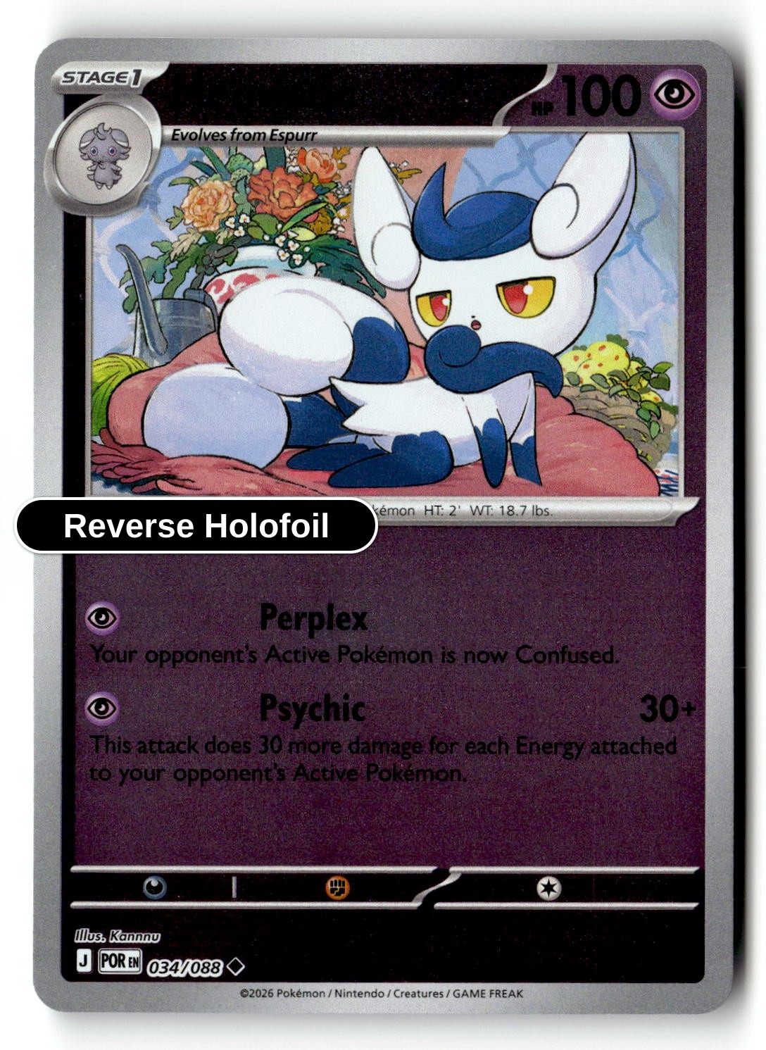 Meowstic - 034/088 - [POR - ME03: Perfect Order] - Reverse Holofoil