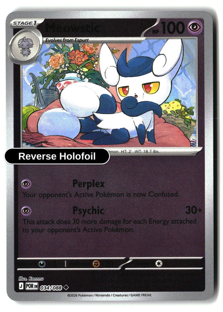 Meowstic - 034/088 - [POR - ME03: Perfect Order] - Reverse Holofoil