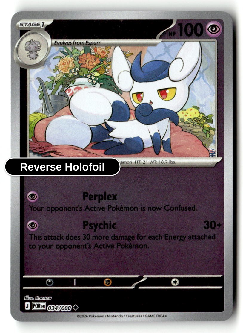 Meowstic - 034/088 - [POR - ME03: Perfect Order] - Reverse Holofoil