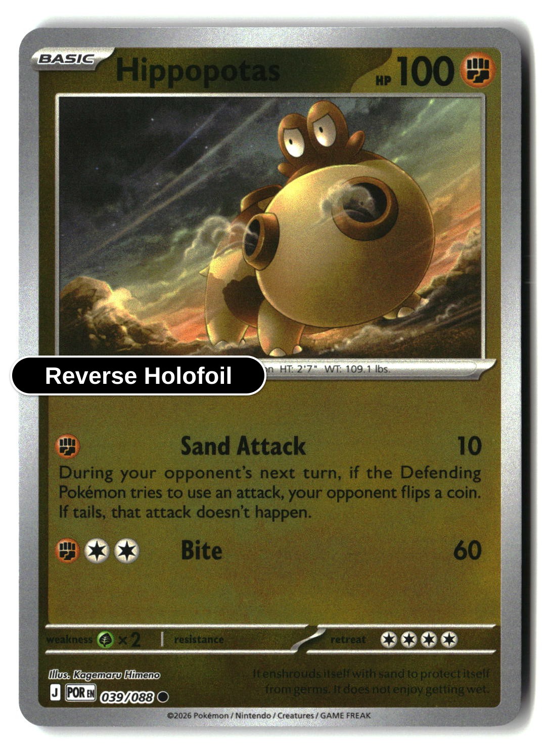 Hippopotas - 039/088 - [POR - ME03: Perfect Order] - Reverse Holofoil