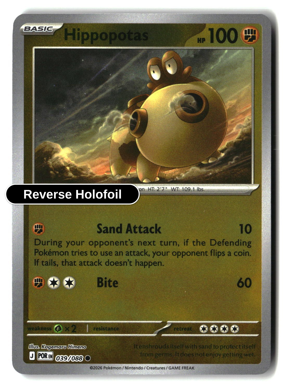 Hippopotas - 039/088 - [POR - ME03: Perfect Order] - Reverse Holofoil