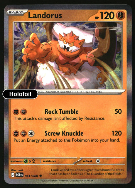 Landorus - 041/088 - [POR - ME03: Perfect Order] - Holofoil