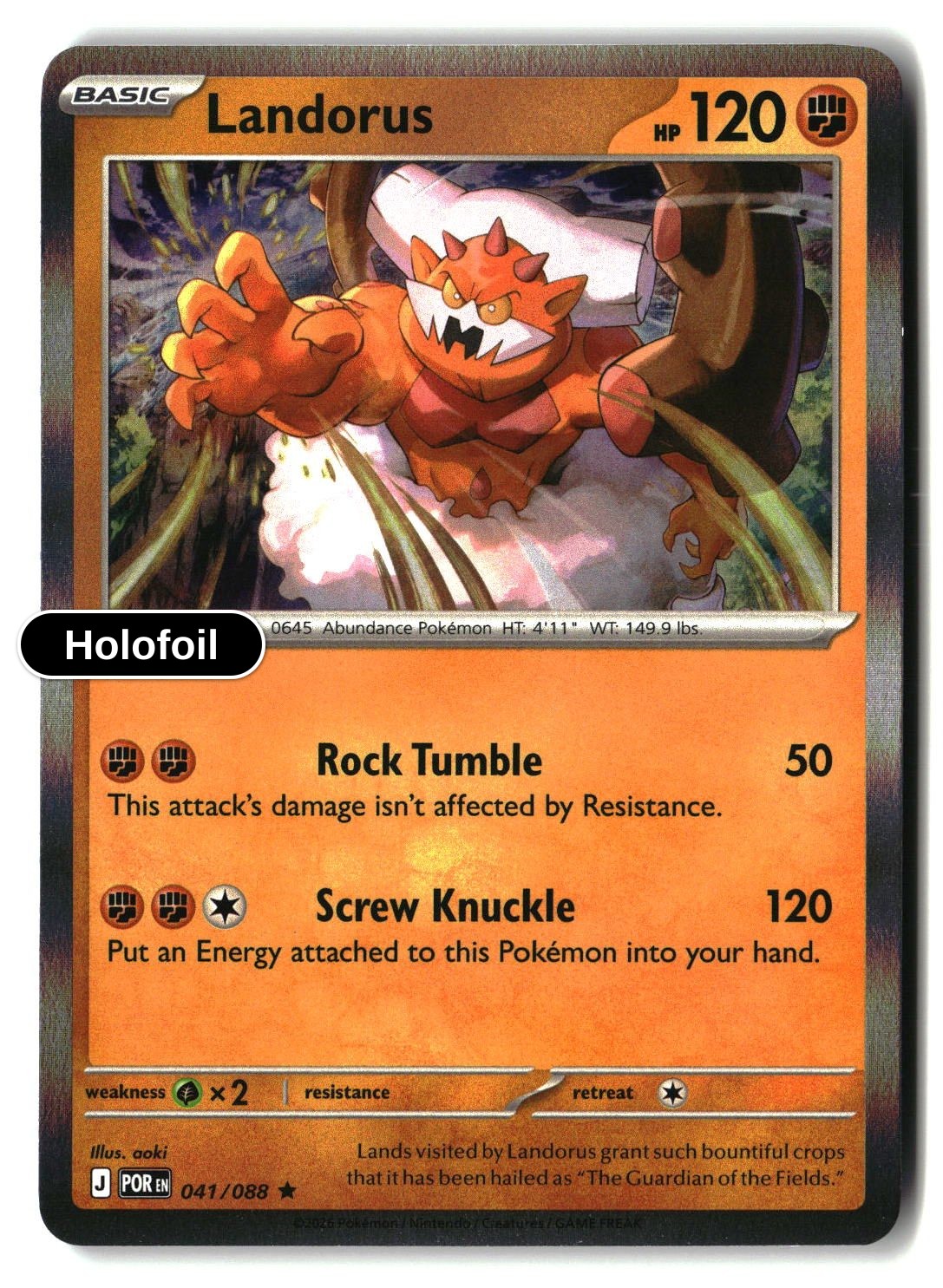 Landorus - 041/088 - [POR - ME03: Perfect Order] - Holofoil