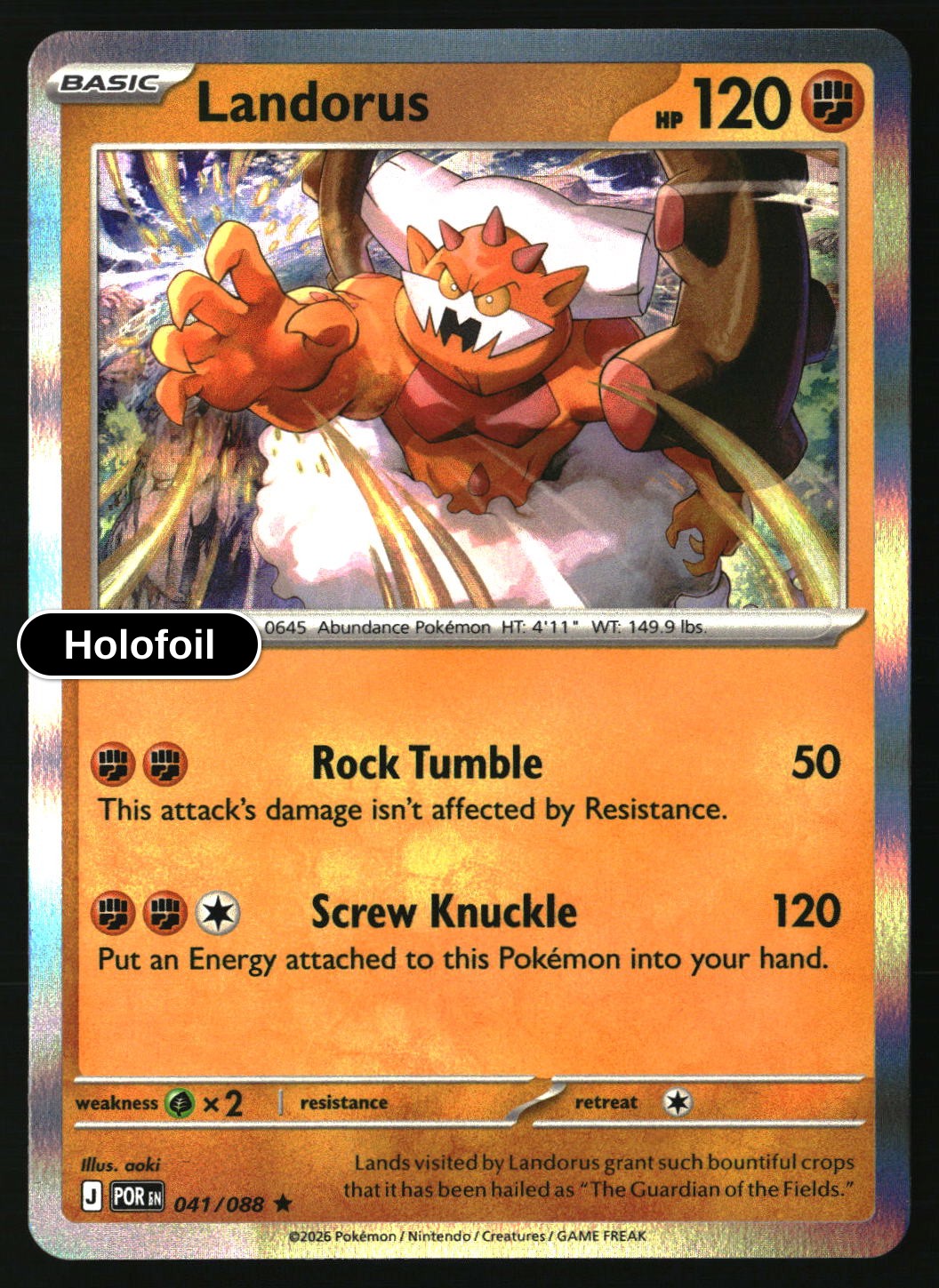 Landorus - 041/088 - [POR - ME03: Perfect Order] - Holofoil