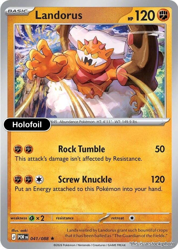 Landorus - 041/088 - [POR - ME03: Perfect Order] - Holofoil