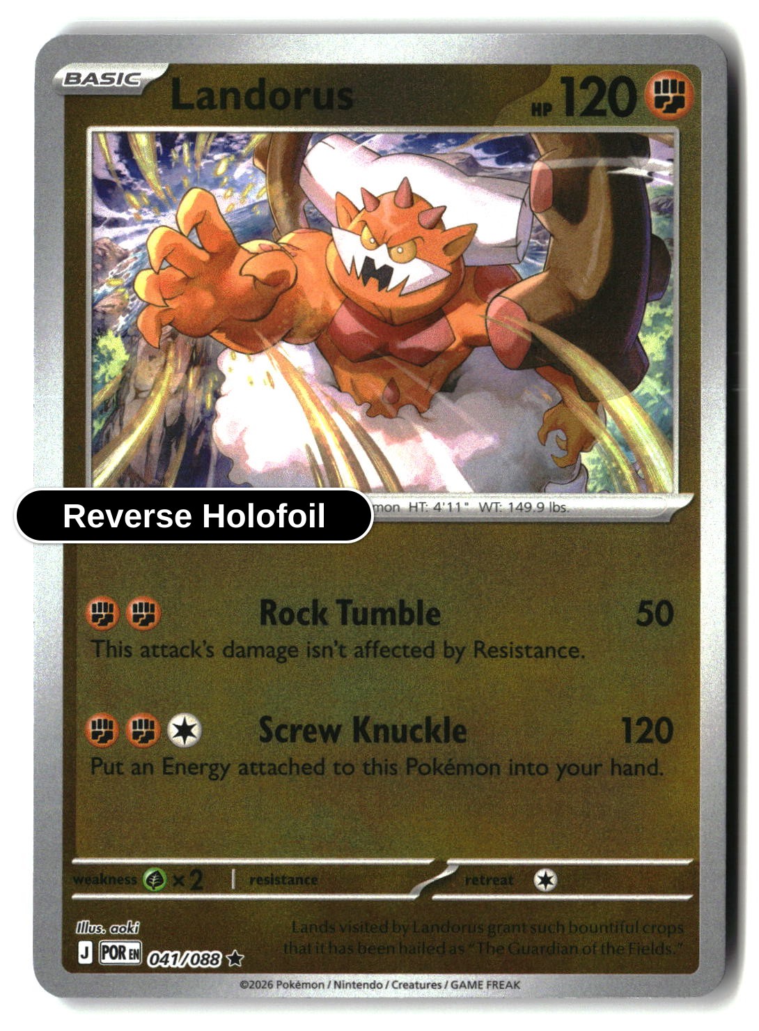 Landorus - 041/088 - [POR - ME03: Perfect Order] - Reverse Holofoil