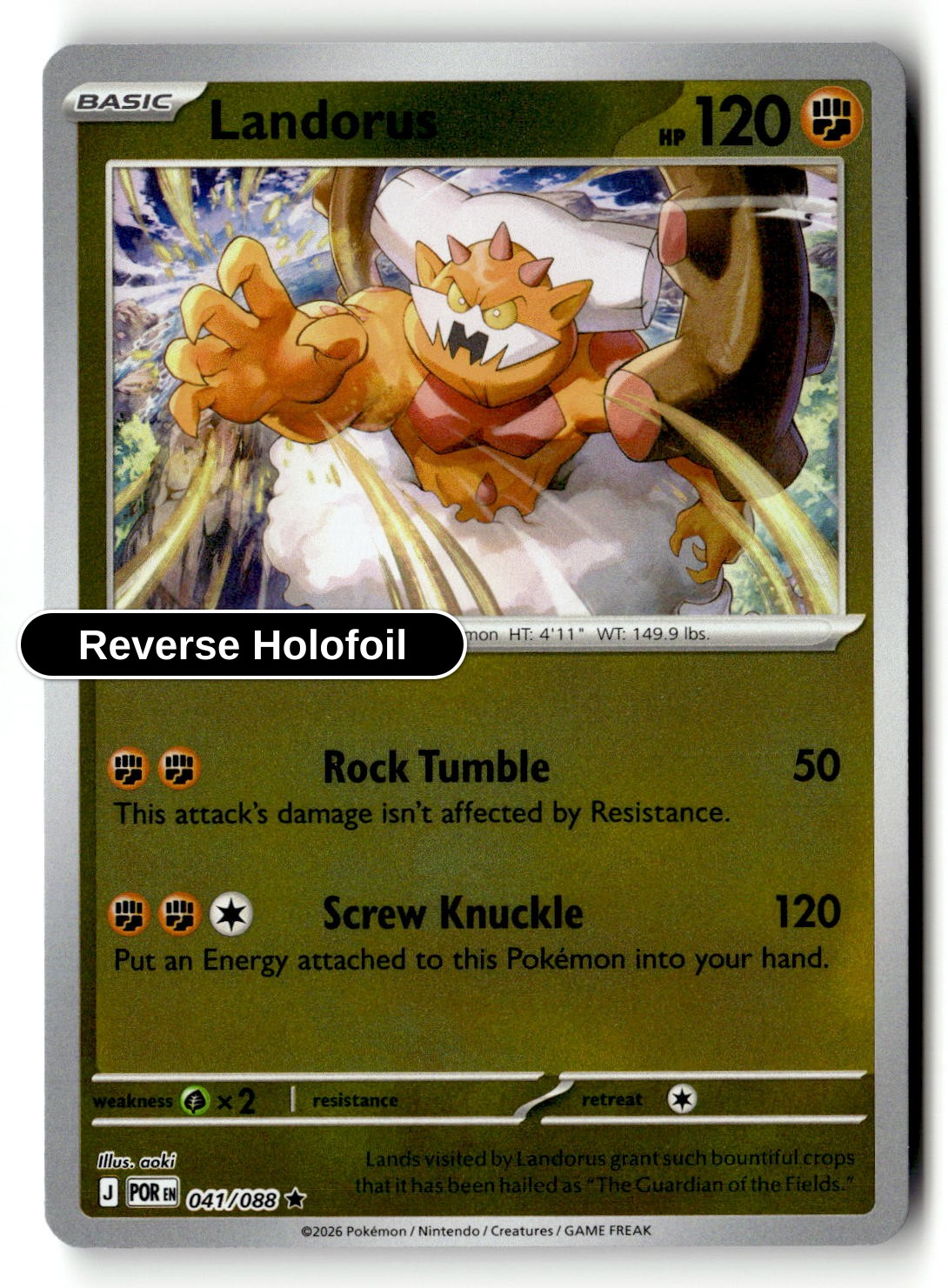 Landorus - 041/088 - [POR - ME03: Perfect Order] - Reverse Holofoil