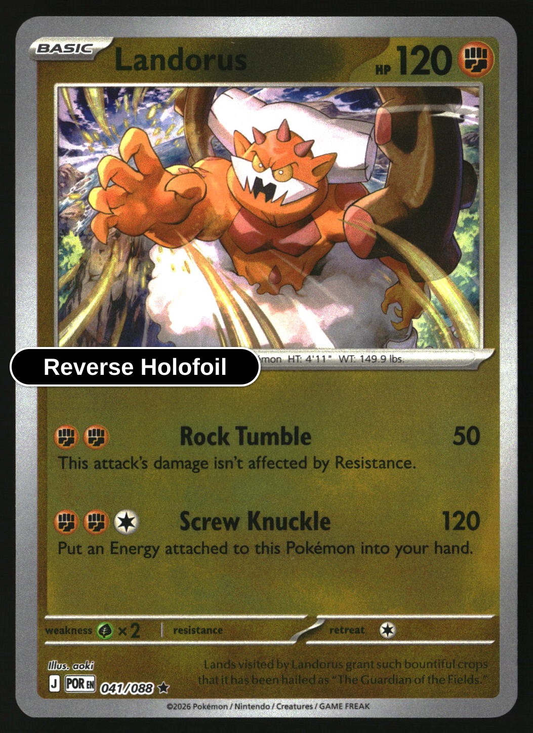 Landorus - 041/088 - [POR - ME03: Perfect Order] - Reverse Holofoil