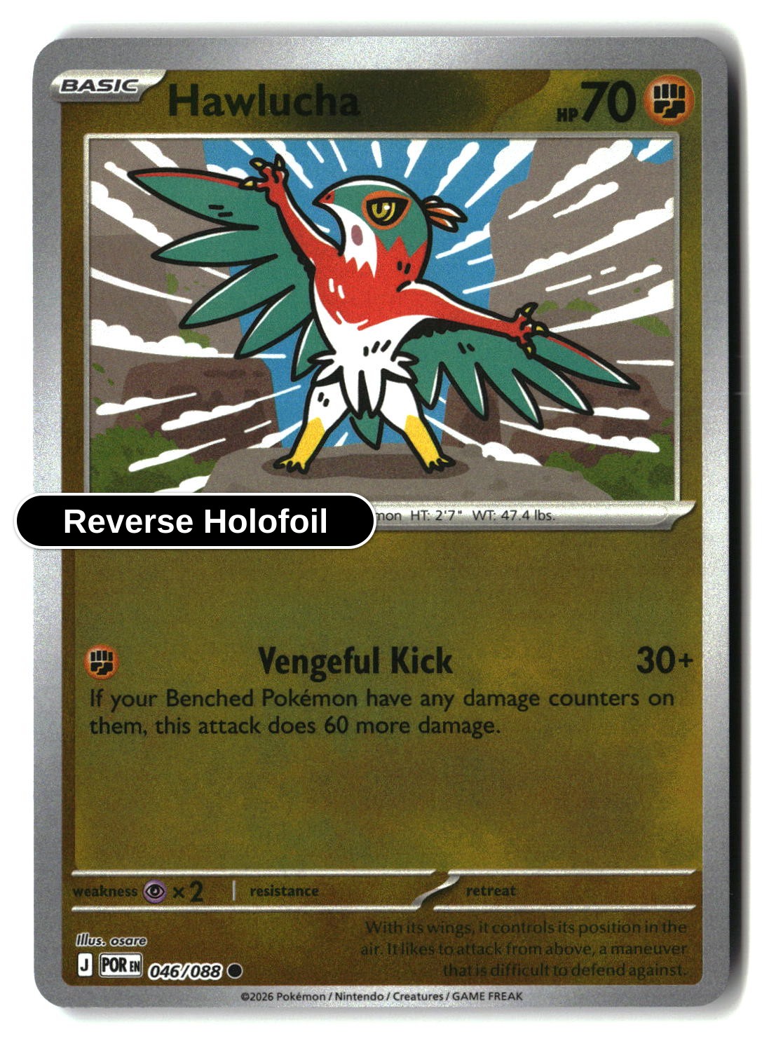 Hawlucha - 046/088 - [POR - ME03: Perfect Order] - Reverse Holofoil
