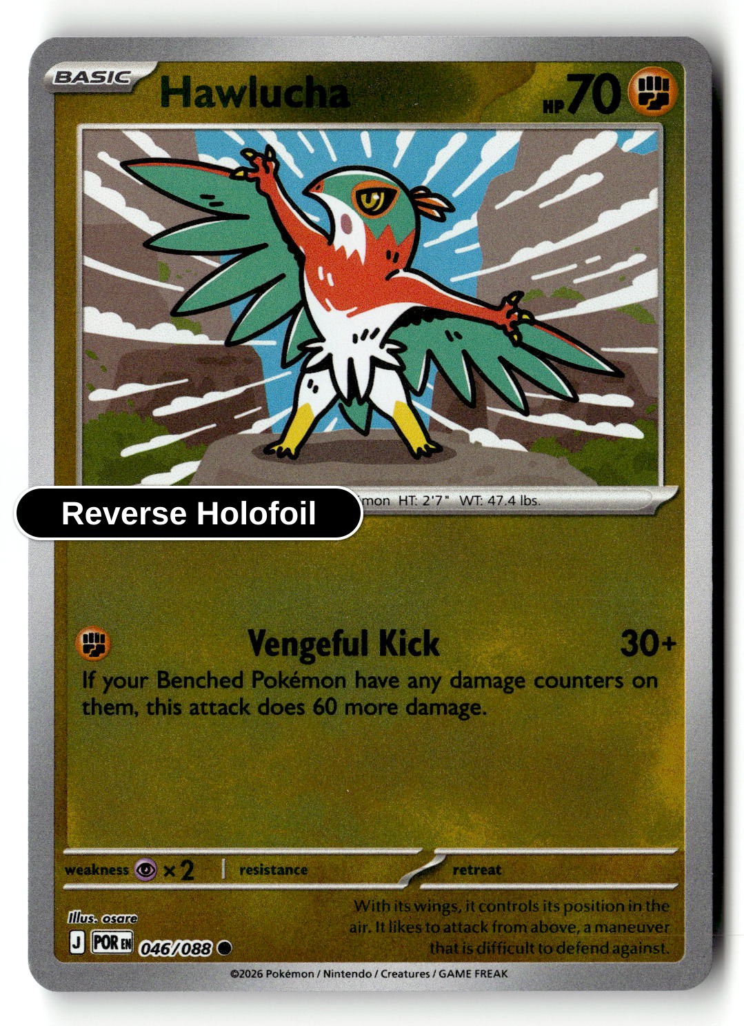 Hawlucha - 046/088 - [POR - ME03: Perfect Order] - Reverse Holofoil