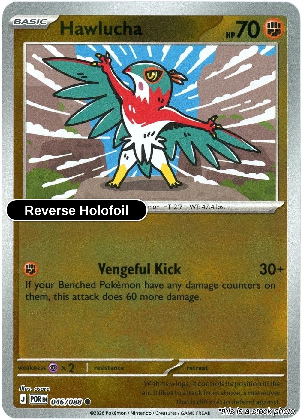 Hawlucha - 046/088 - [POR - ME03: Perfect Order] - Reverse Holofoil