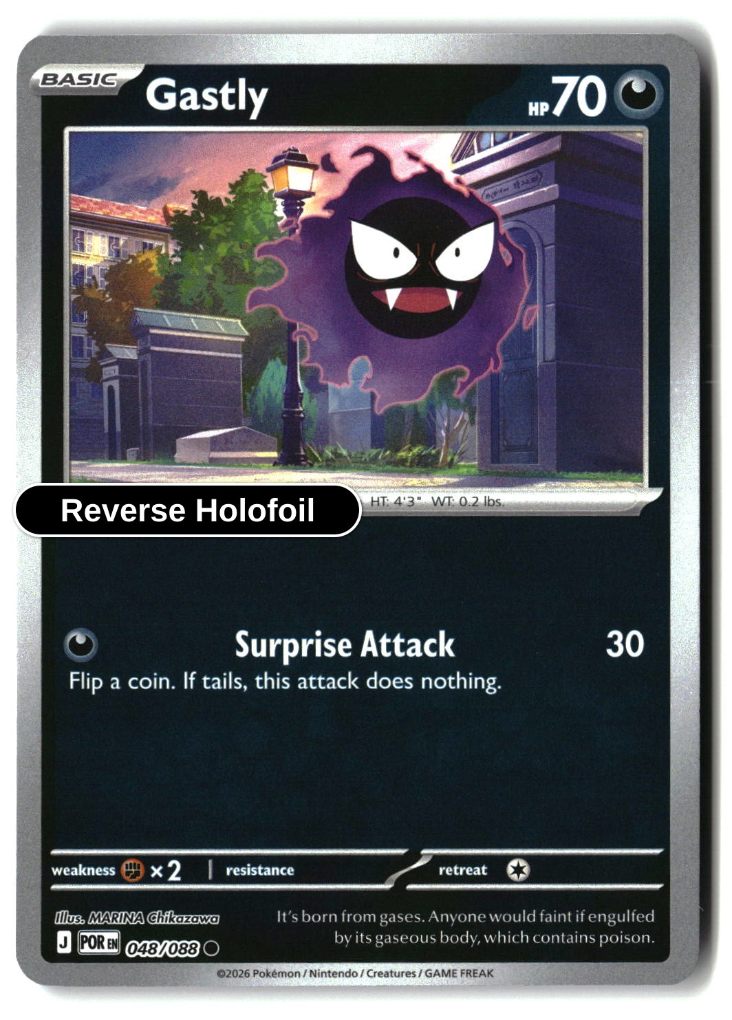 Gastly - 048/088 - [POR - ME03: Perfect Order] - Reverse Holofoil