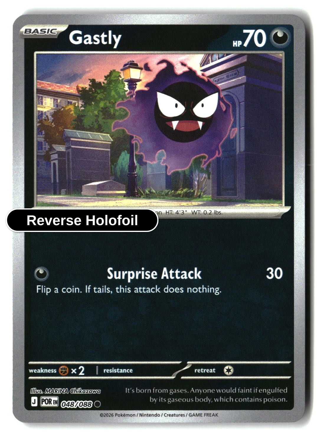 Gastly - 048/088 - [POR - ME03: Perfect Order] - Reverse Holofoil