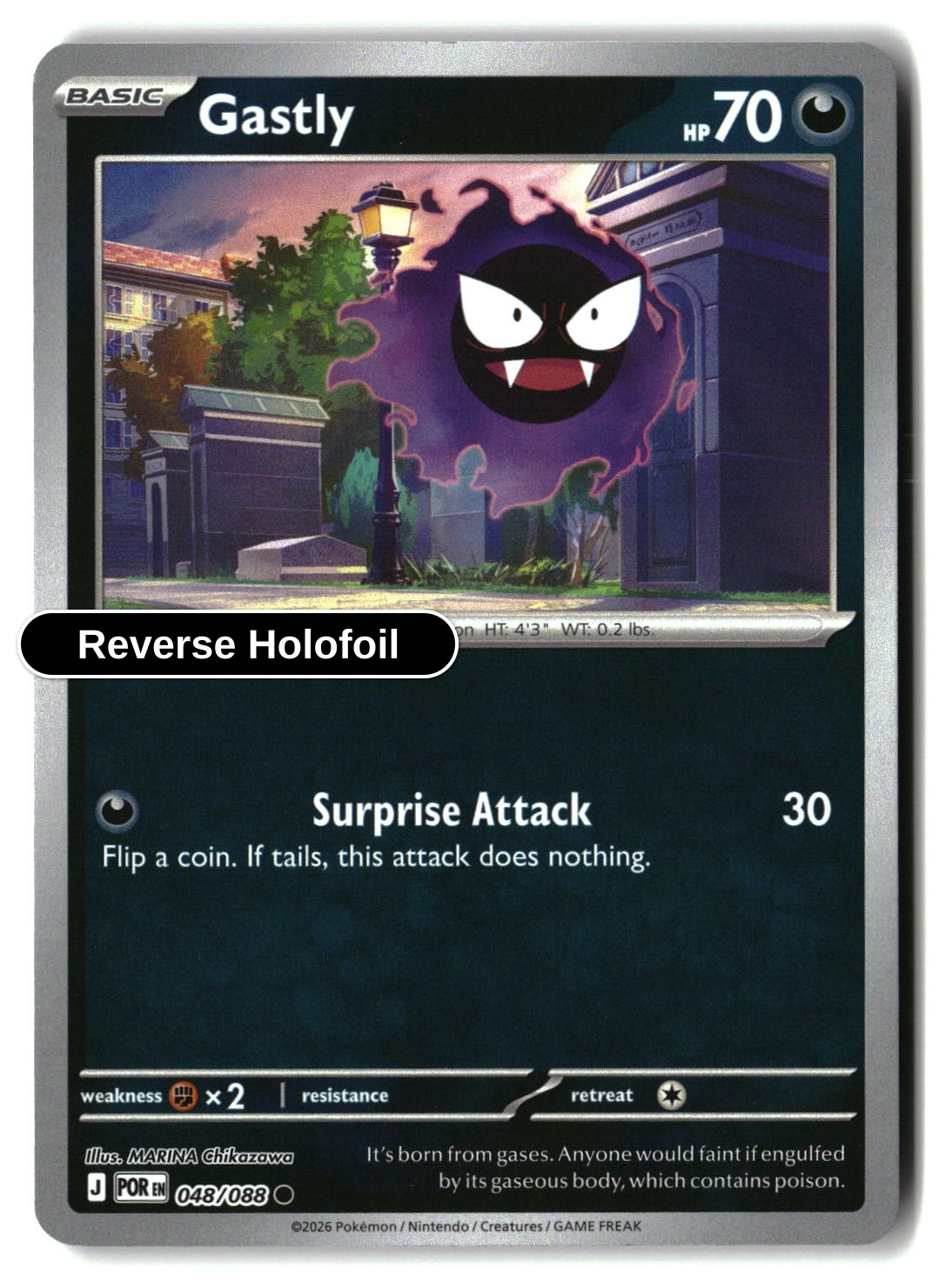 Gastly - 048/088 - [POR - ME03: Perfect Order] - Reverse Holofoil