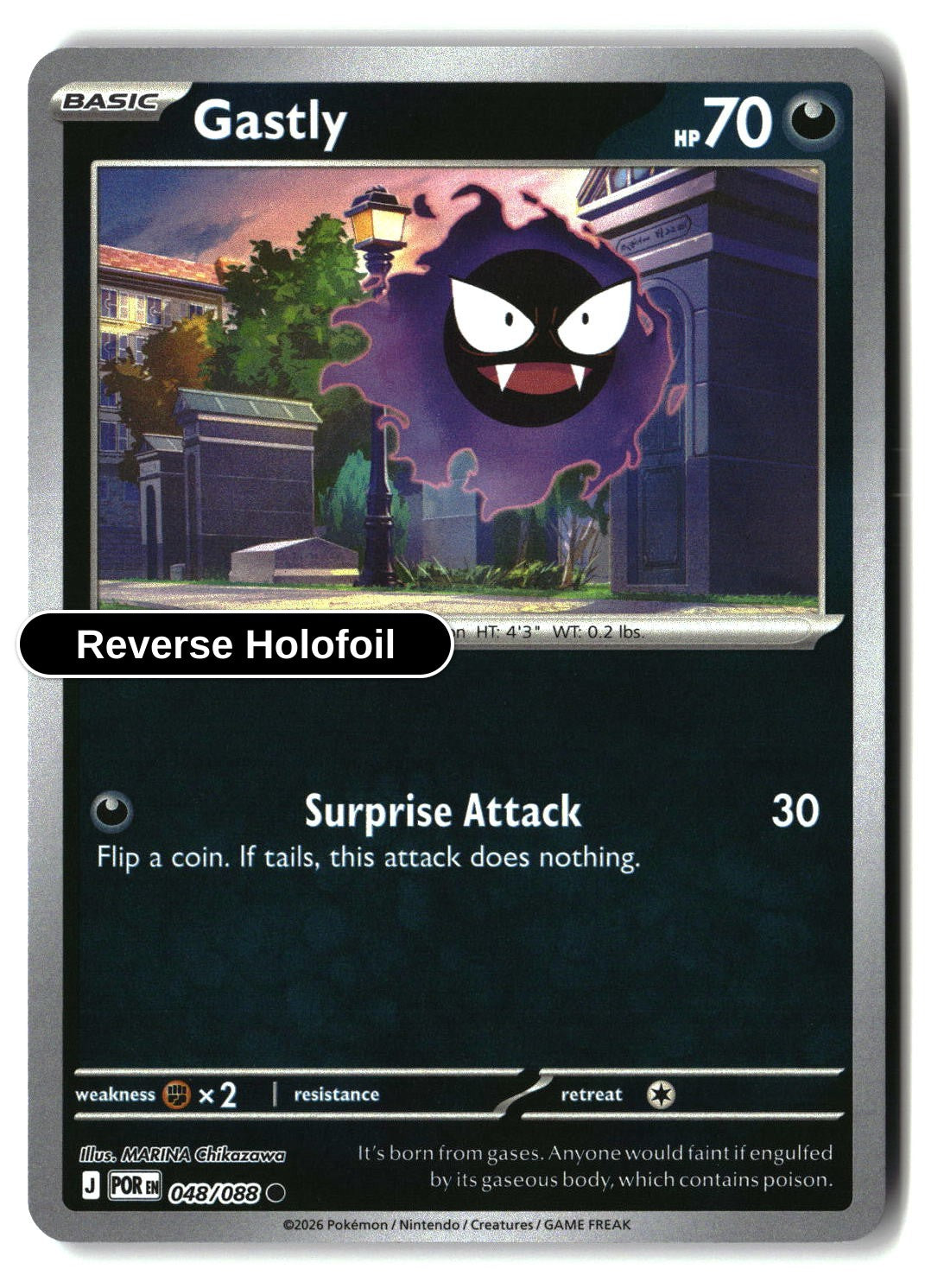 Gastly - 048/088 - [POR - ME03: Perfect Order] - Reverse Holofoil