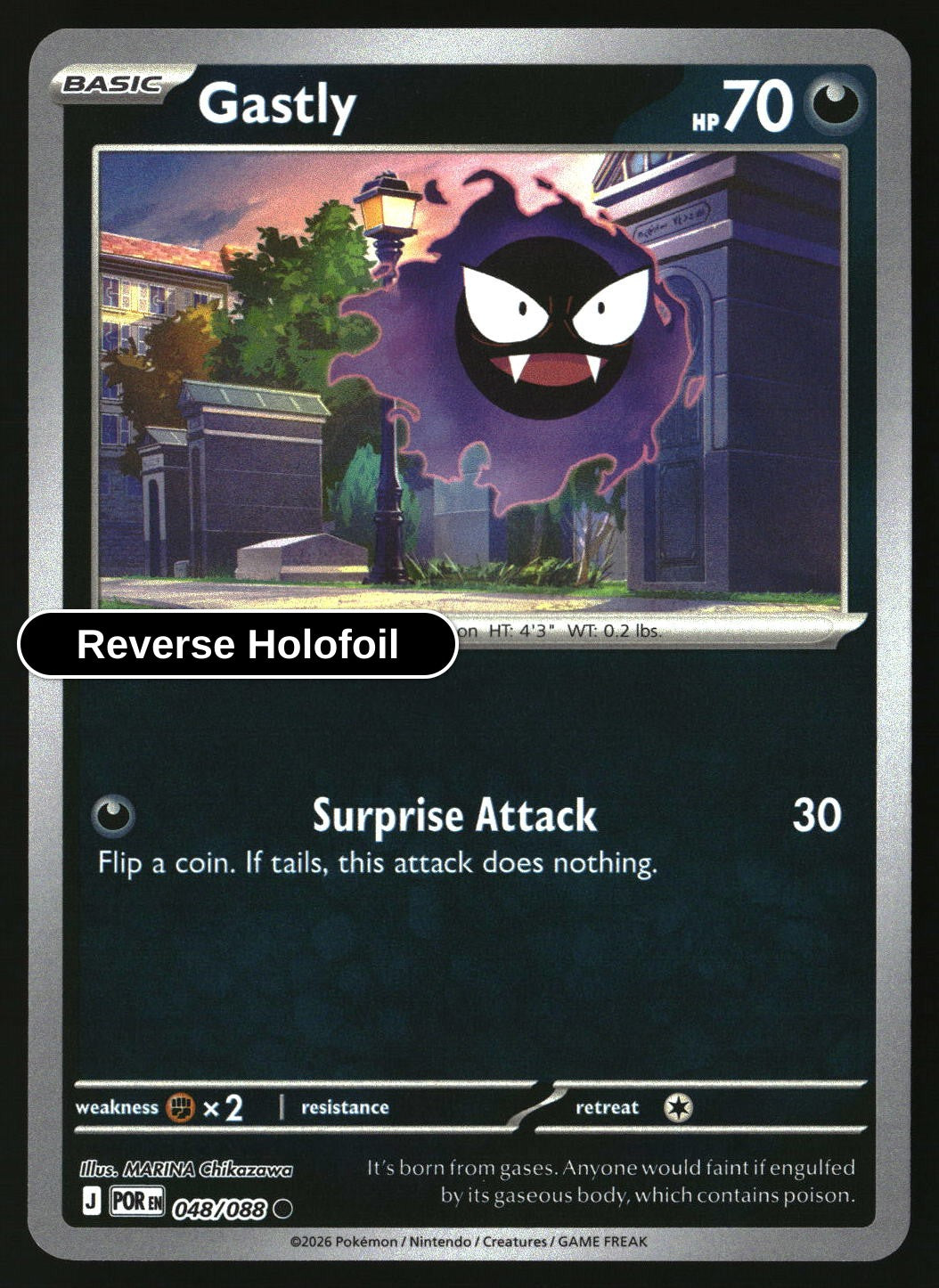 Gastly - 048/088 - [POR - ME03: Perfect Order] - Reverse Holofoil