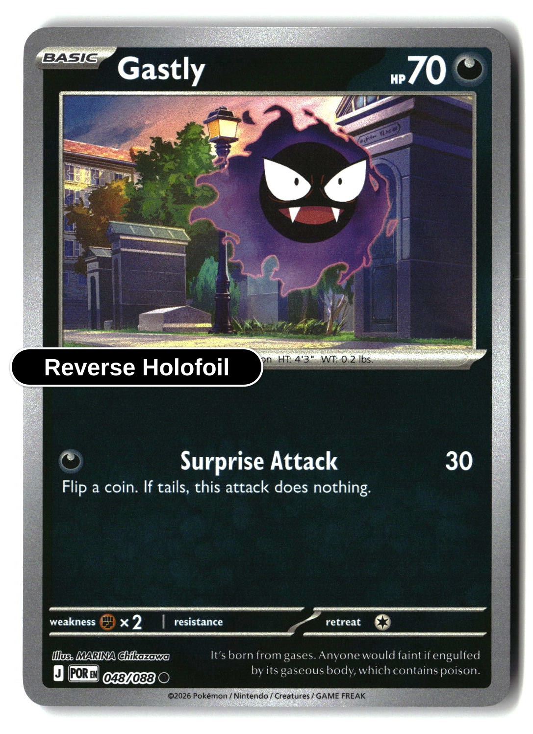 Gastly - 048/088 - [POR - ME03: Perfect Order] - Reverse Holofoil