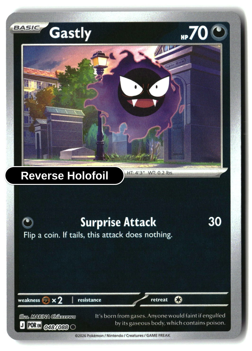Gastly - 048/088 - [POR - ME03: Perfect Order] - Reverse Holofoil