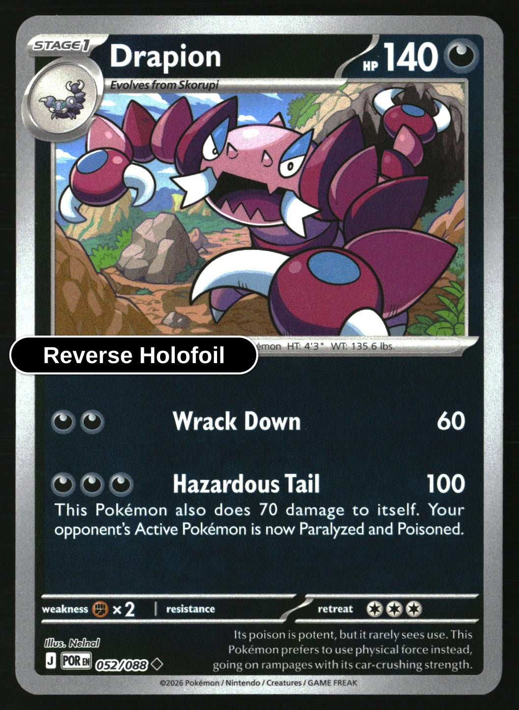 Drapion - 052/088 - [POR - ME03: Perfect Order] - Reverse Holofoil