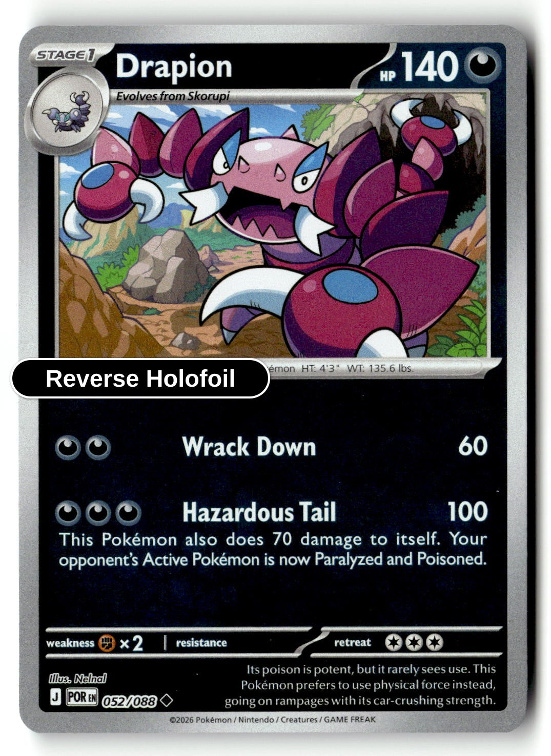 Drapion - 052/088 - [POR - ME03: Perfect Order] - Reverse Holofoil