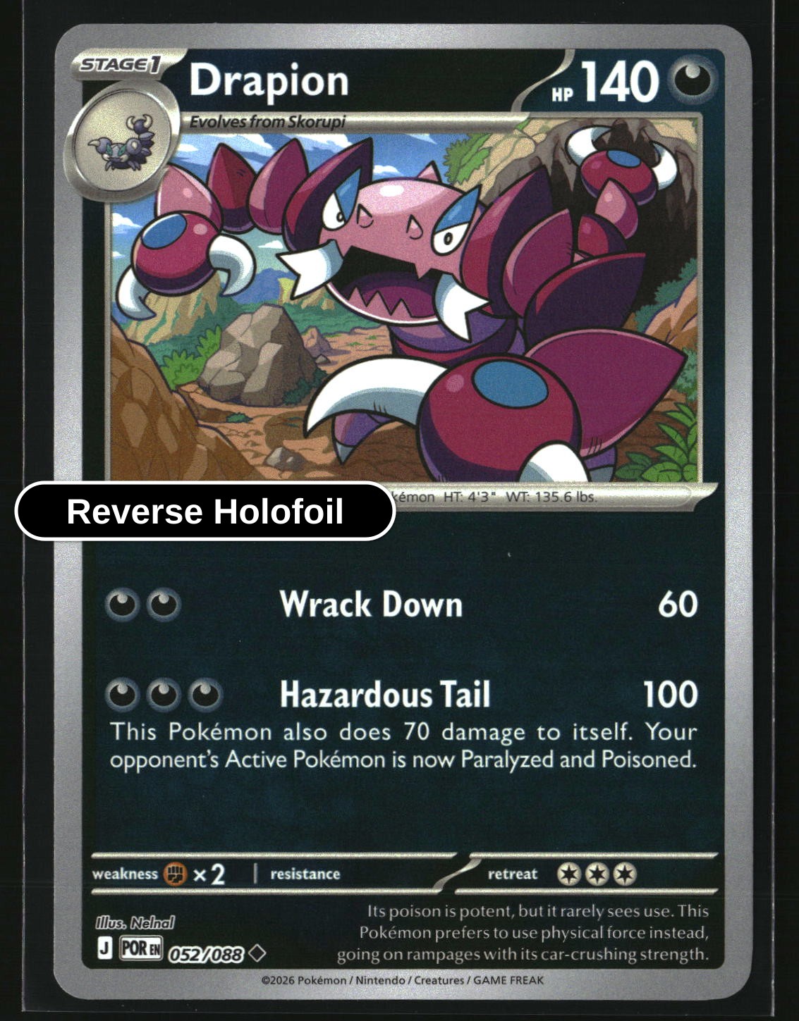 Drapion - 052/088 - [POR - ME03: Perfect Order] - Reverse Holofoil