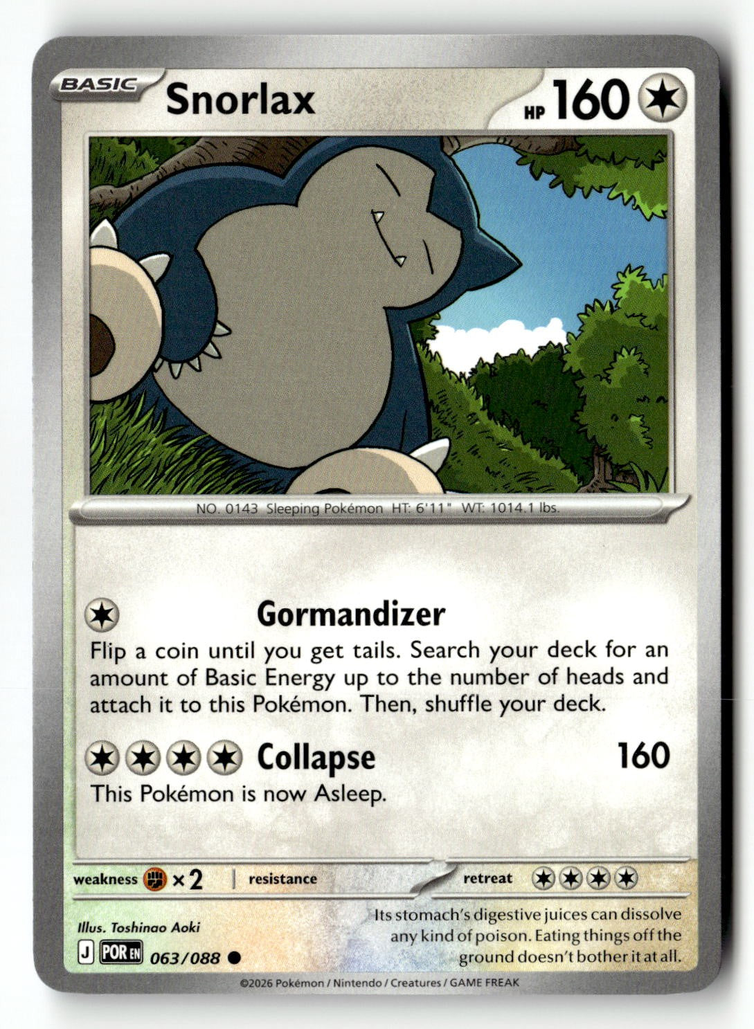 Snorlax - 063/088 - [POR - ME03: Perfect Order]