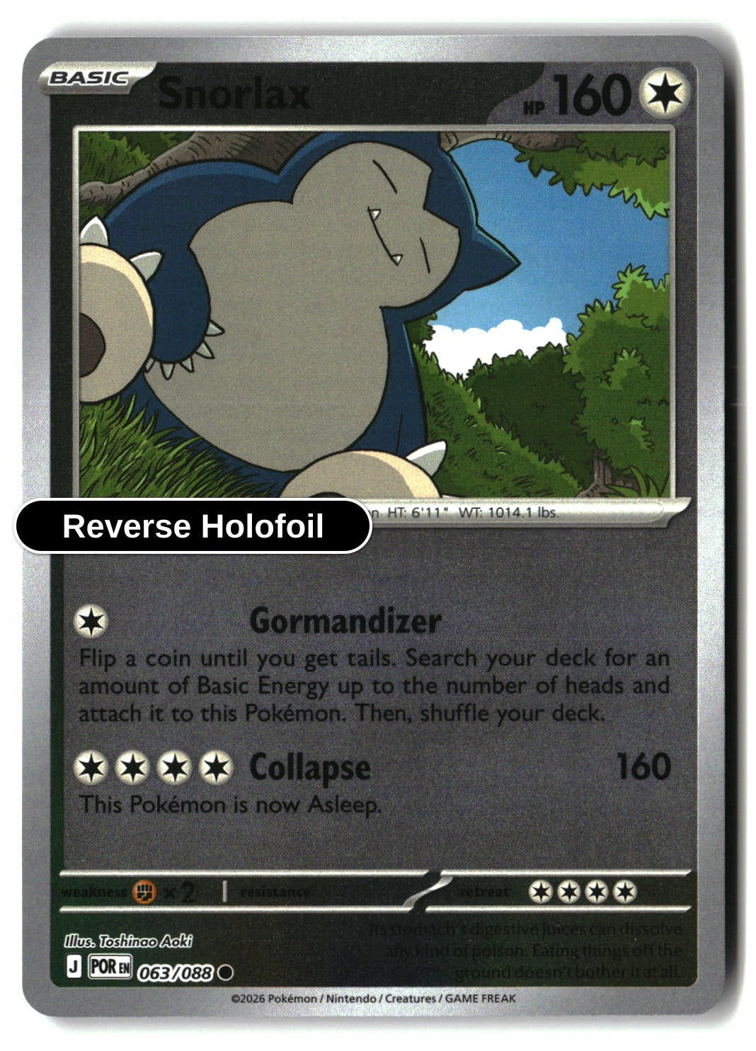 Snorlax - 063/088 - [POR - ME03: Perfect Order] - Reverse Holofoil