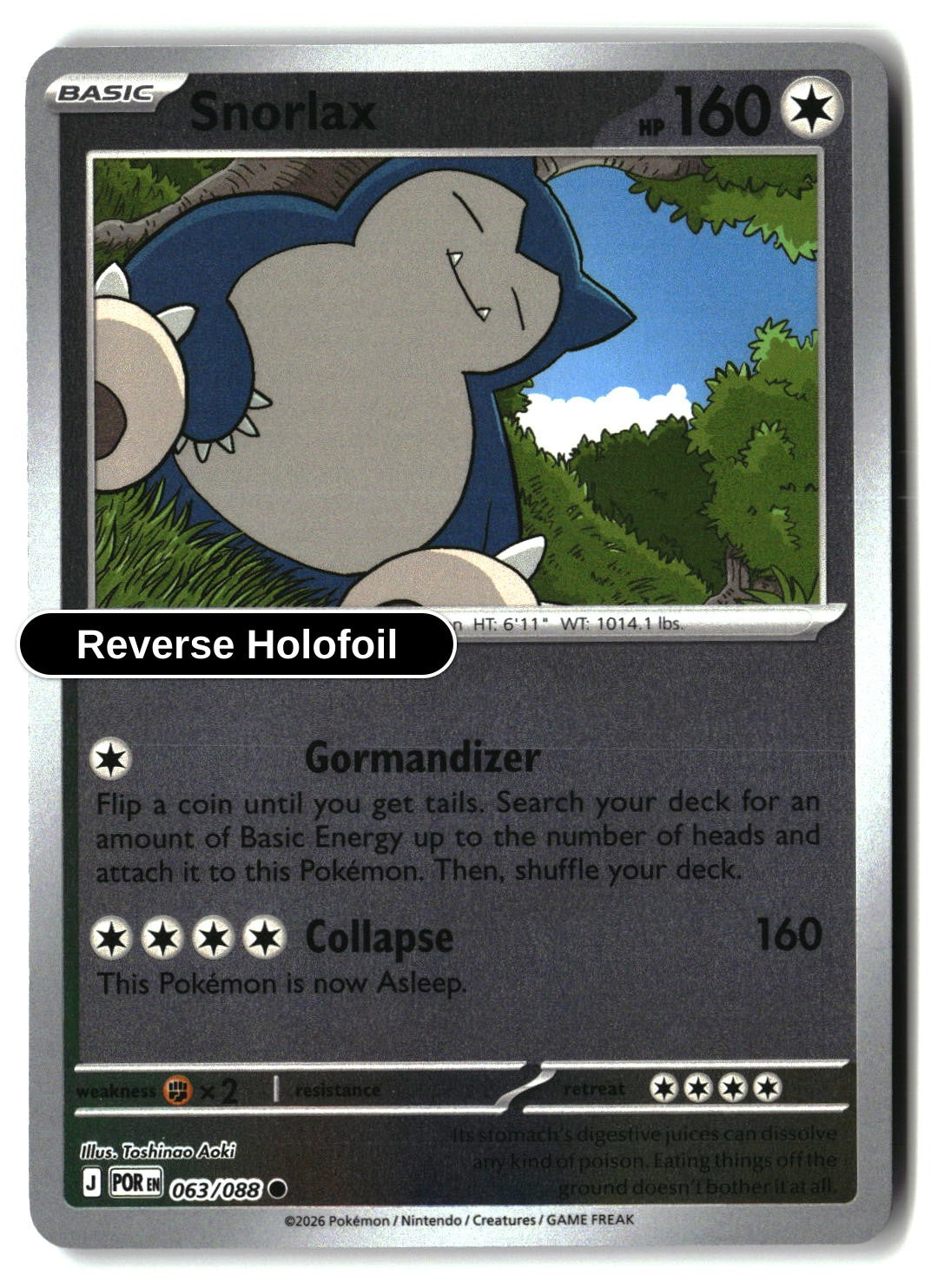 Snorlax - 063/088 - [POR - ME03: Perfect Order] - Reverse Holofoil