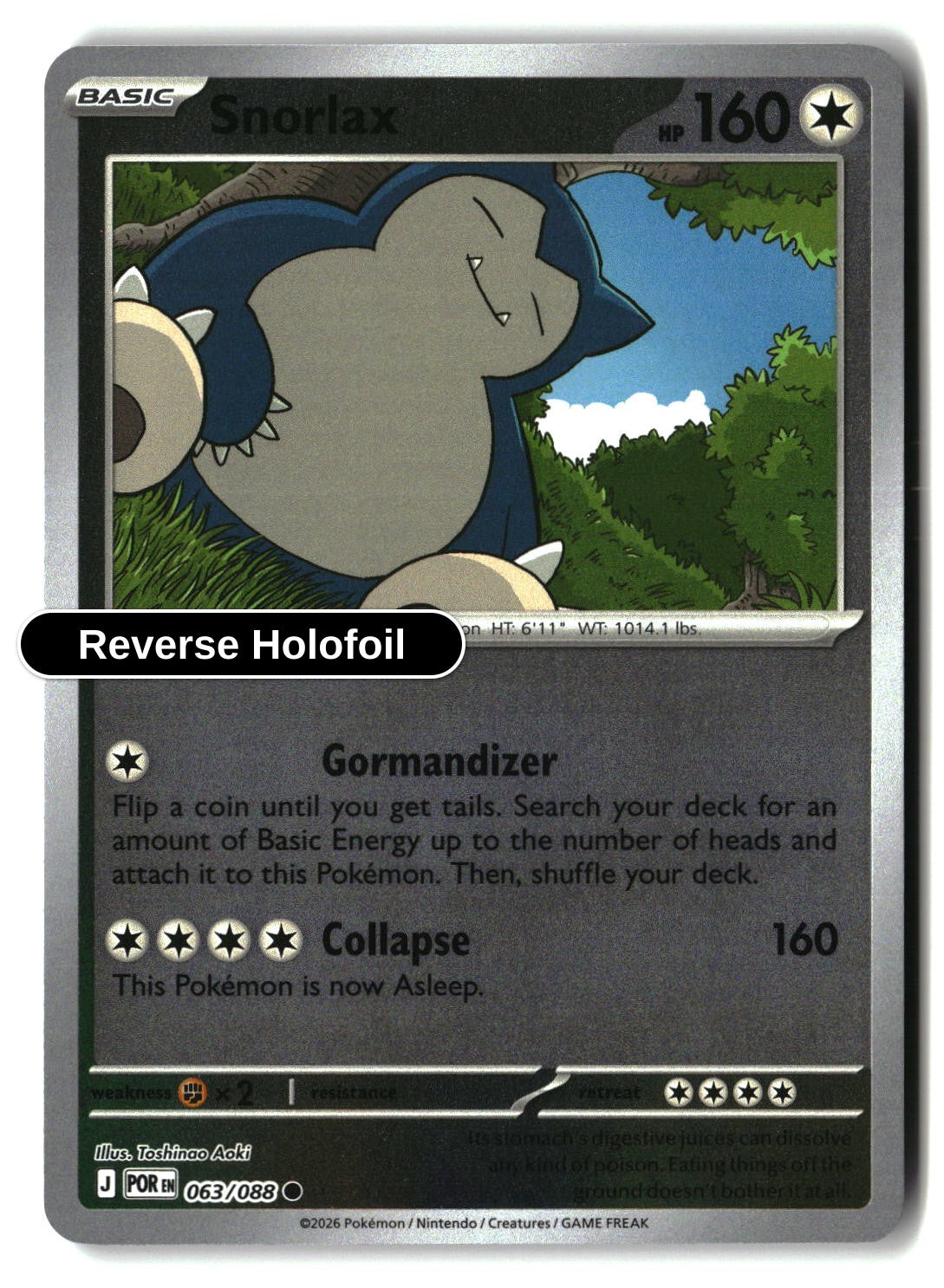 Snorlax - 063/088 - [POR - ME03: Perfect Order] - Reverse Holofoil