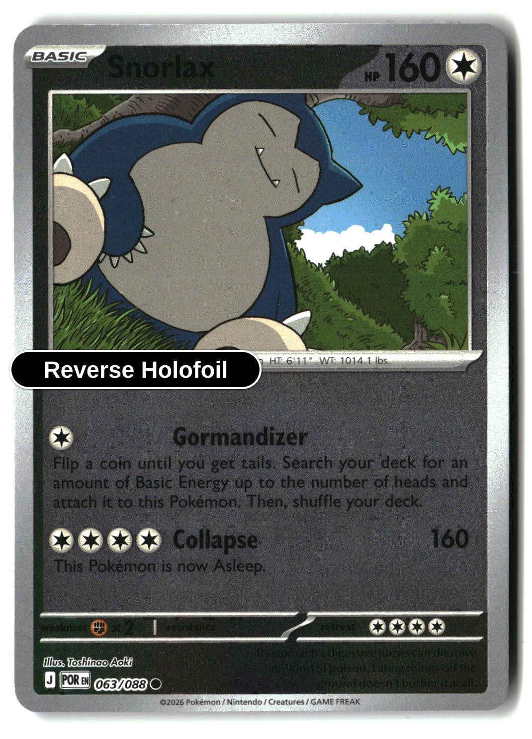 Snorlax - 063/088 - [POR - ME03: Perfect Order] - Reverse Holofoil