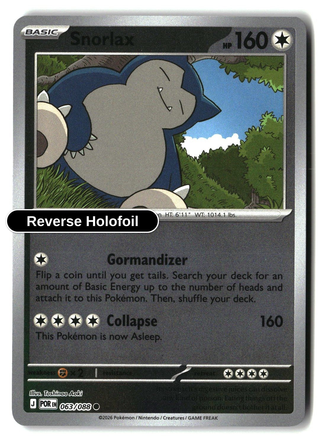 Snorlax - 063/088 - [POR - ME03: Perfect Order] - Reverse Holofoil