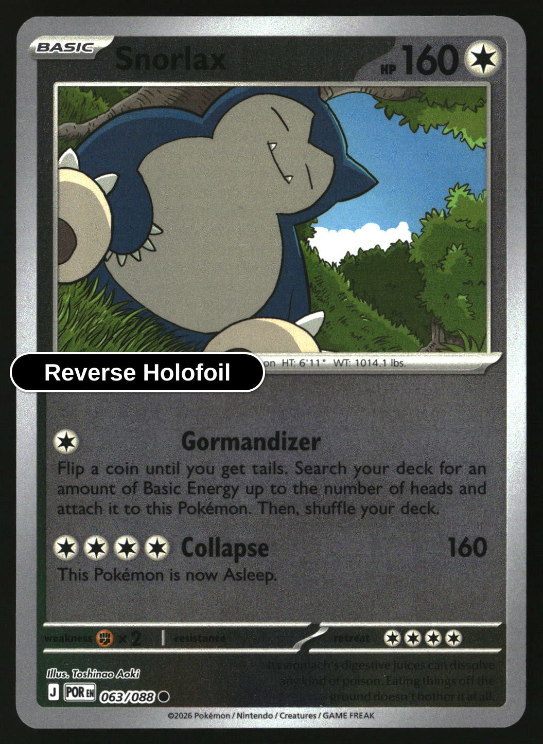 Snorlax - 063/088 - [POR - ME03: Perfect Order] - Reverse Holofoil
