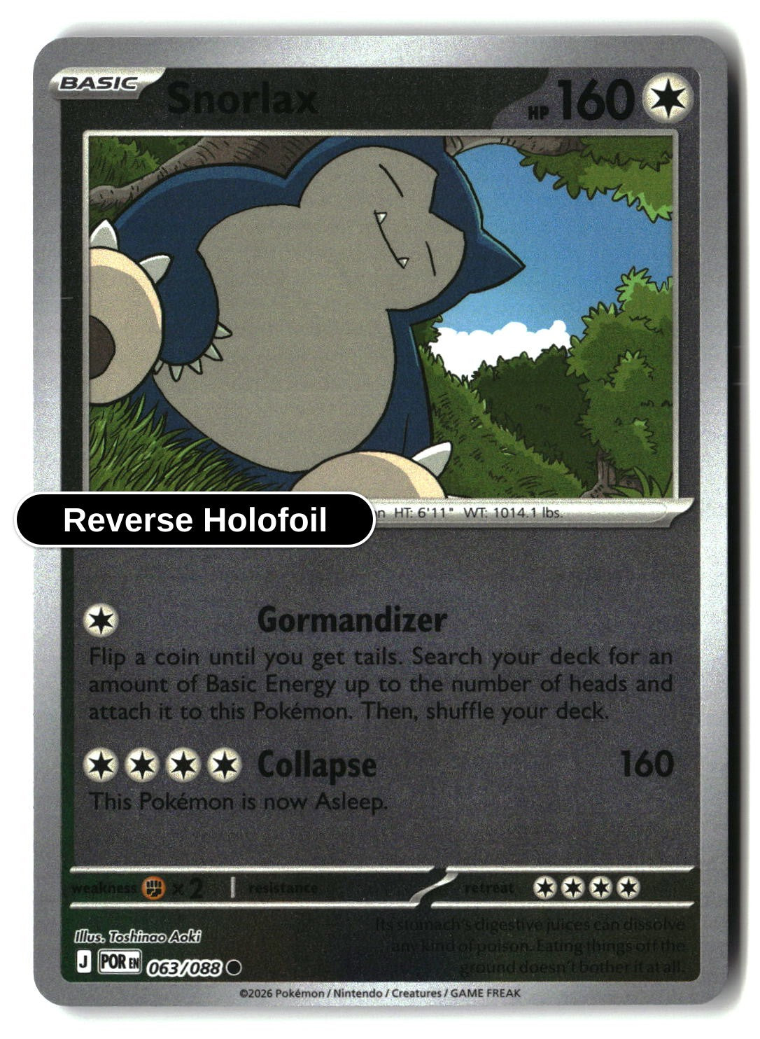 Snorlax - 063/088 - [POR - ME03: Perfect Order] - Reverse Holofoil