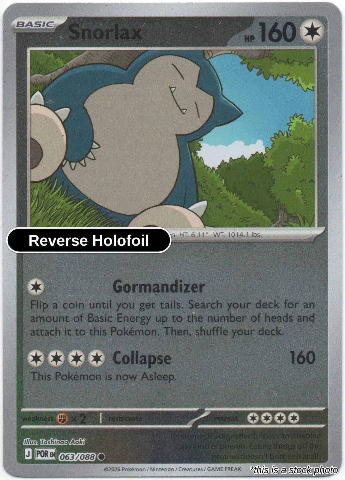 Snorlax - 063/088 - [POR - ME03: Perfect Order] - Reverse Holofoil