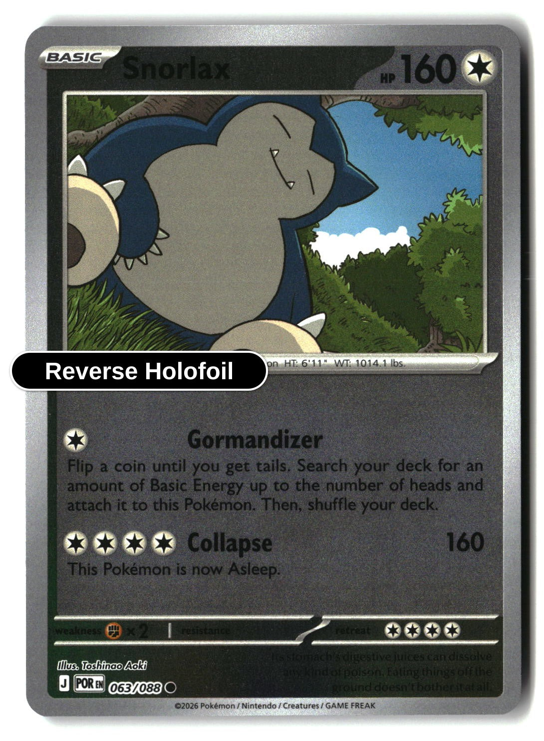 Snorlax - 063/088 - [POR - ME03: Perfect Order] - Reverse Holofoil