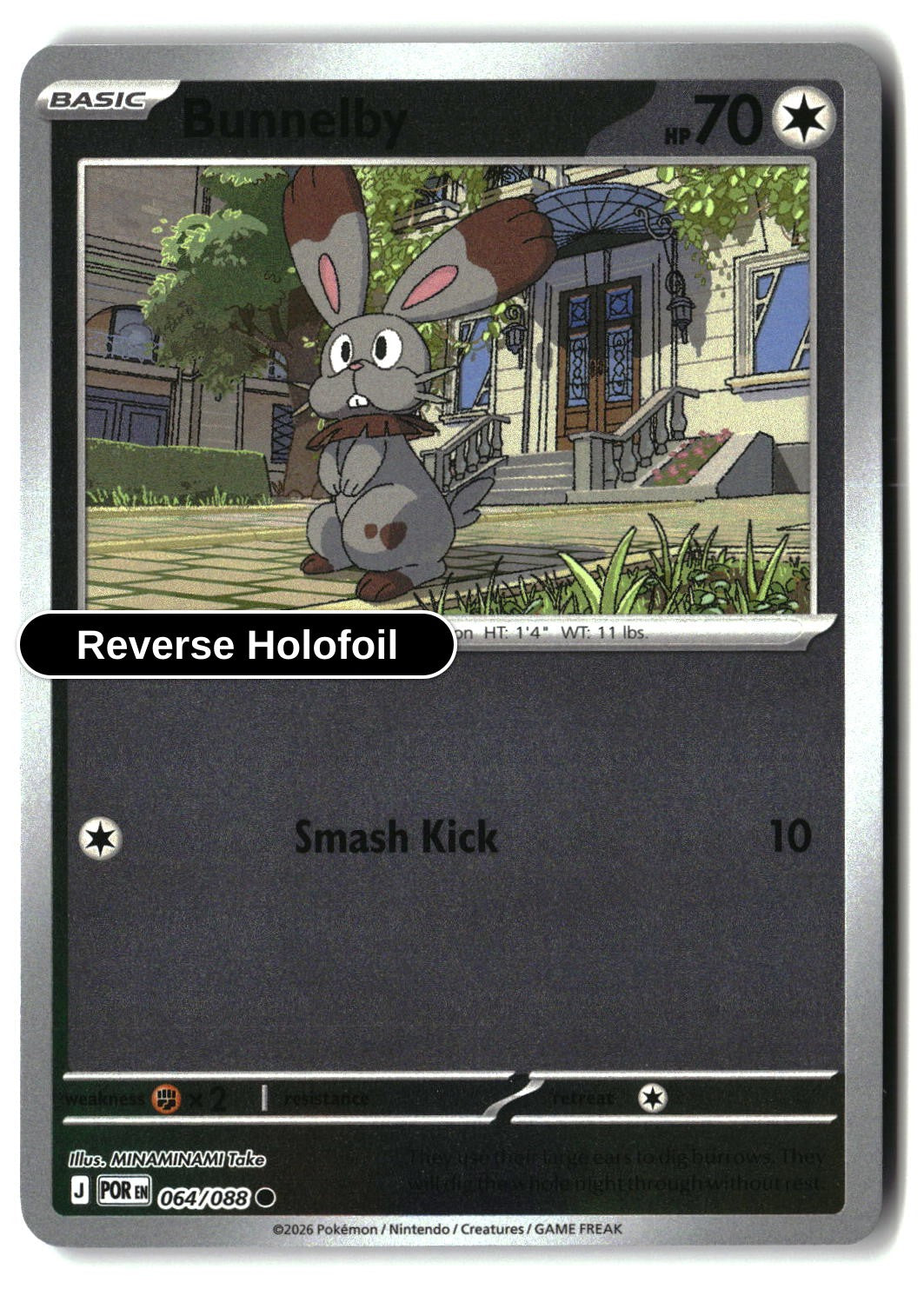 Bunnelby - 064/088 - [POR - ME03: Perfect Order] - Reverse Holofoil